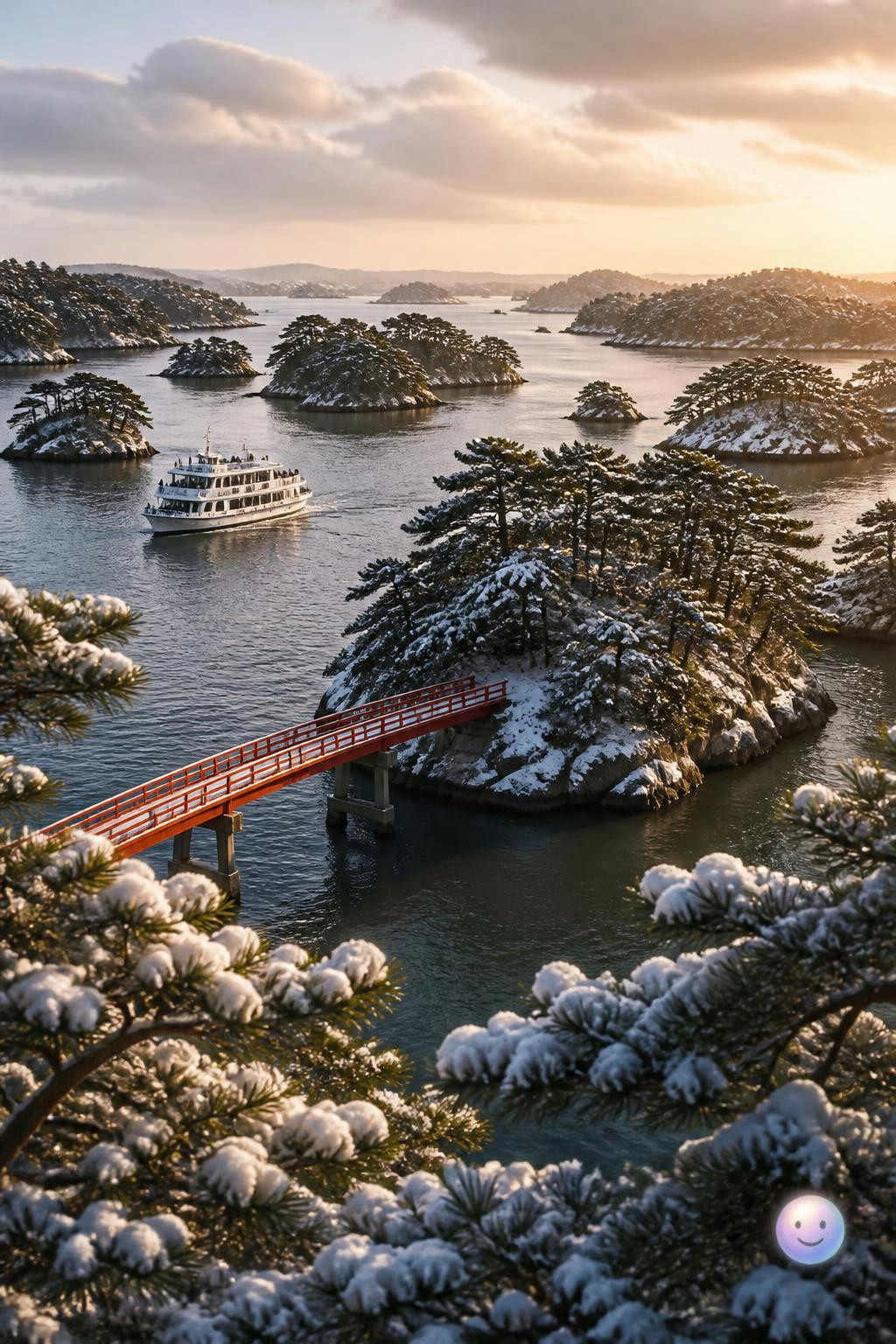 I can't believe one Japanese bay holds over 260 tiny pine-covered islands.