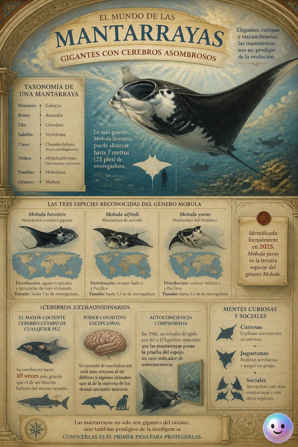 Resulta que estas gigantes tienen el cerebro más grande de todos los peces.