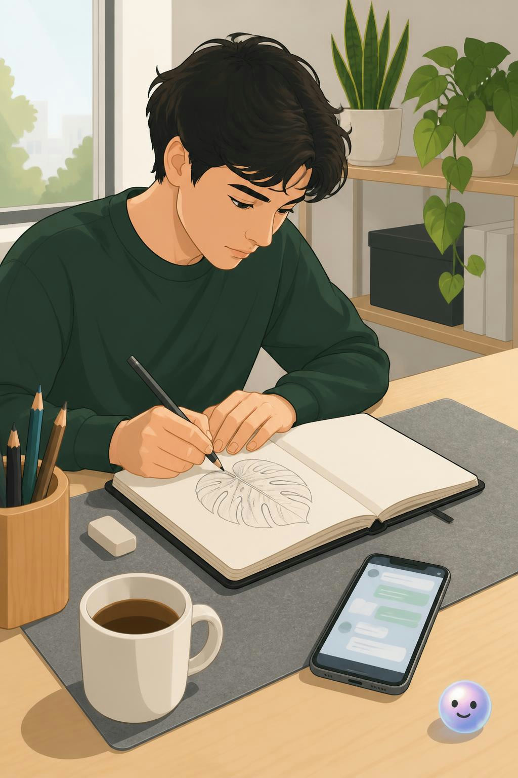 It's wild how simple words can guide your own hand to draw what AI imagines.