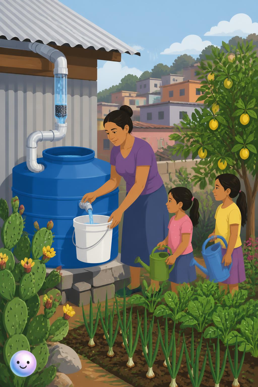 Rooftop rainwater harvesting systems turn seasonal storms into reliable daily water for families.