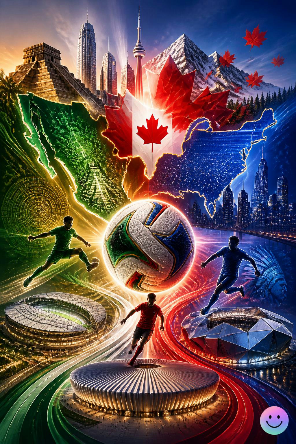 No sabía que tres naciones podían unirse así para armar un solo mundial.