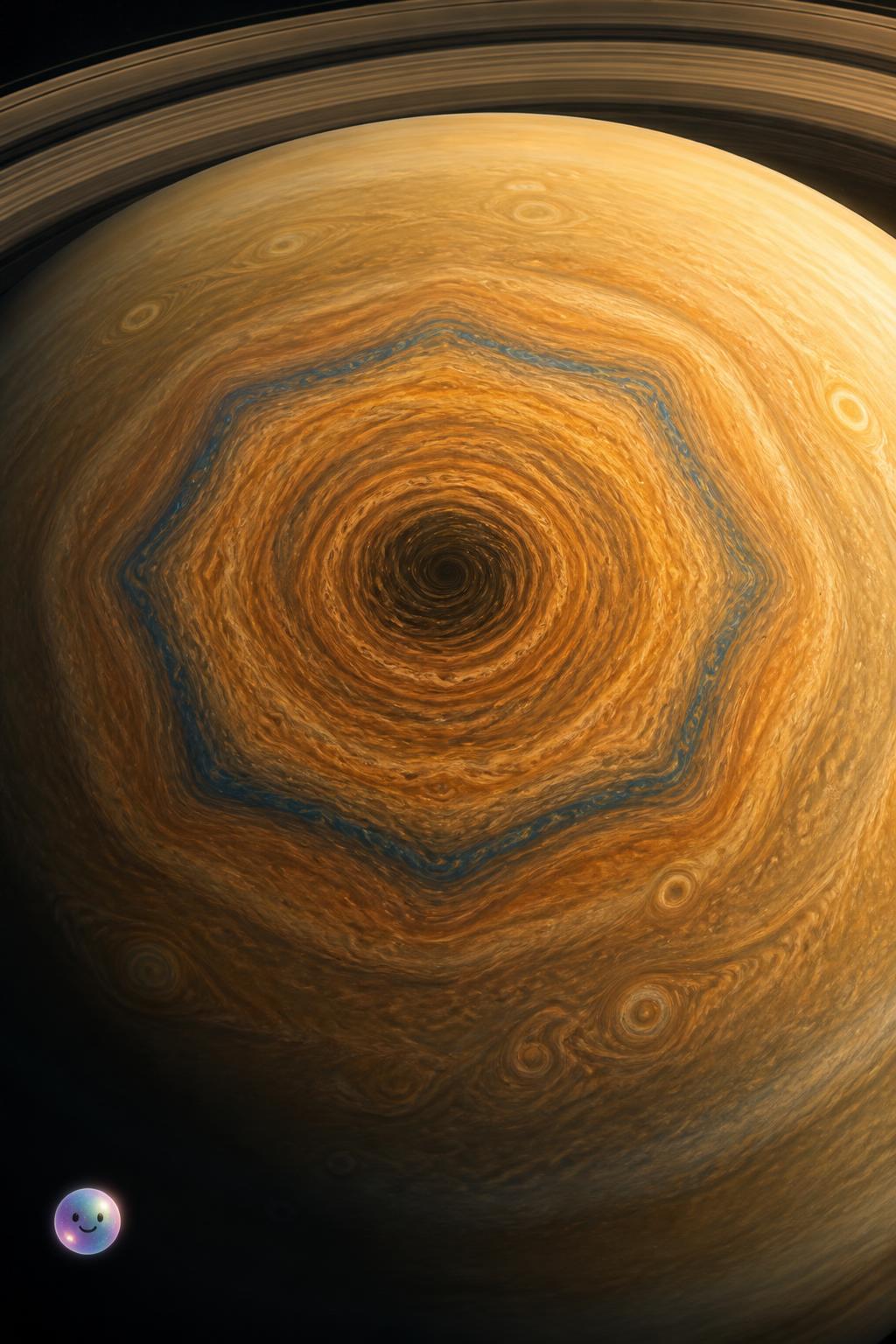 Saturns neues Rätsel: Das Riesen-Zehneck am Südpol!