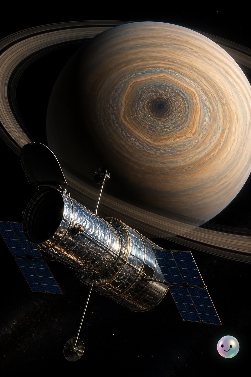 Un mystérieux décagone géant sur Saturne !