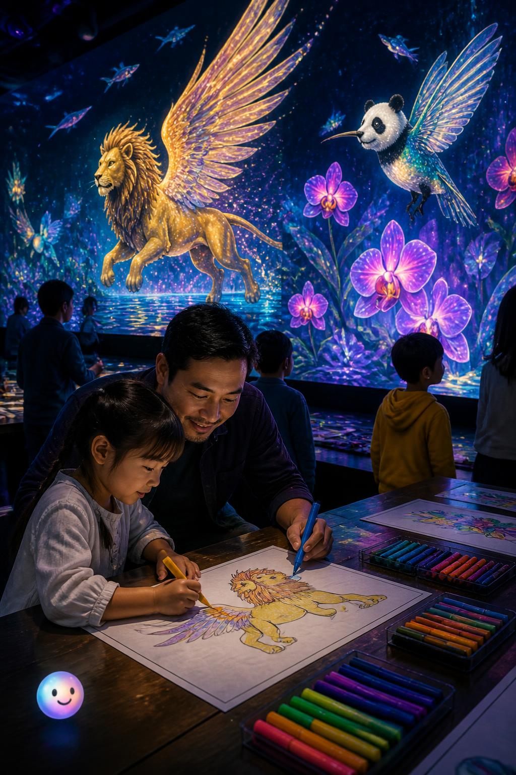 Creating fantasy hybrids at teamLab Borderless shows that artistic imagination has no laws.