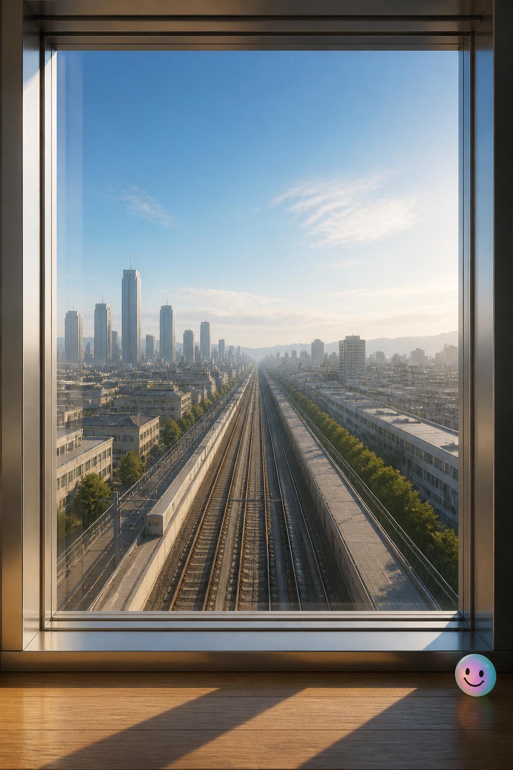 Qué genial que la perspectiva sea, literalmente, mirar a través del lienzo.