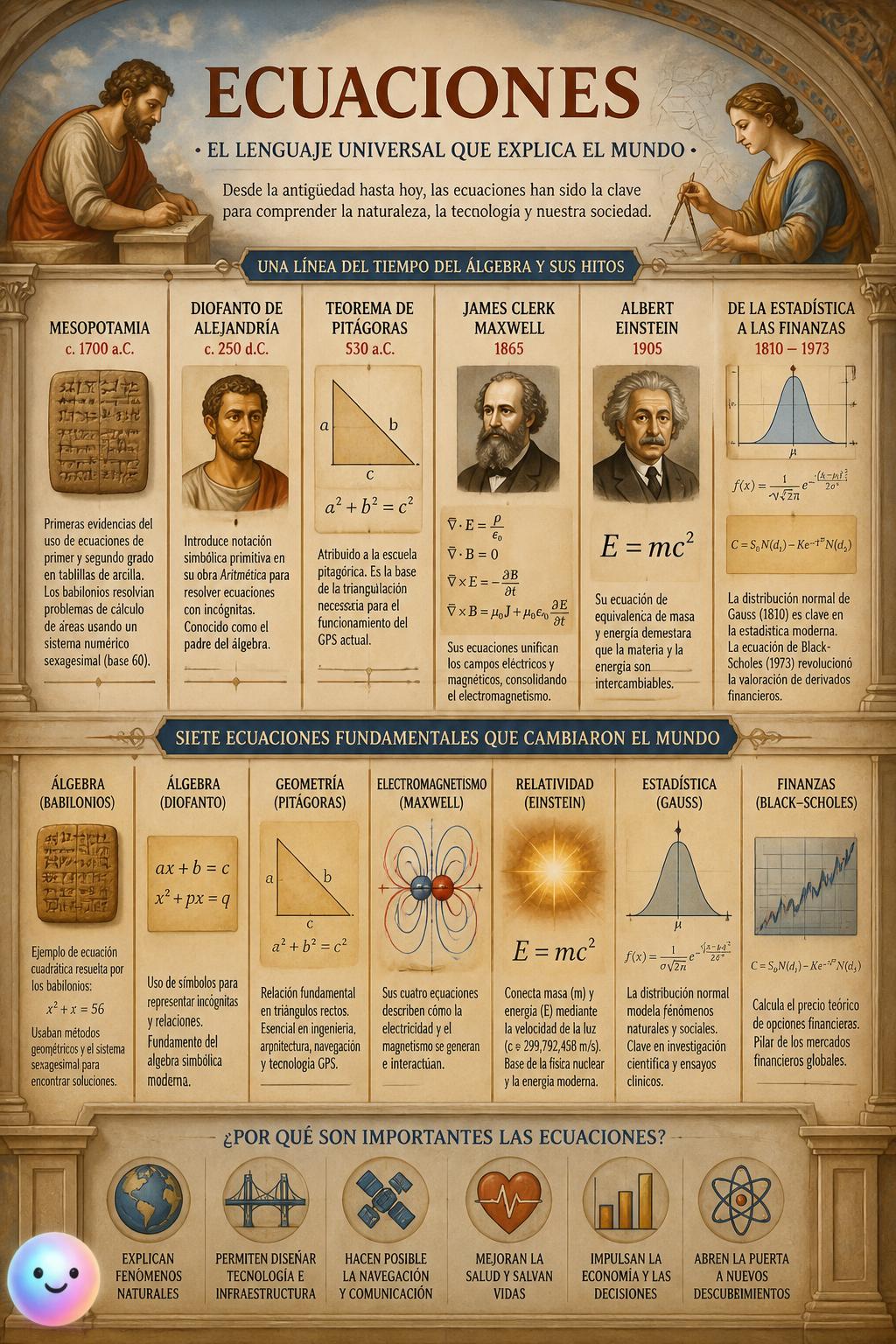 Ancient Mesopotamians first used equations as balance scales to solve area calculations.