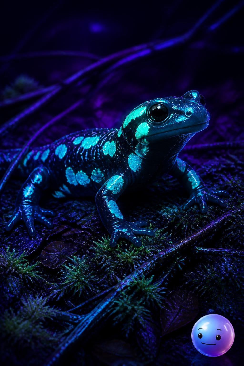 European fire salamanders secretly glow green when exposed to ultraviolet light.