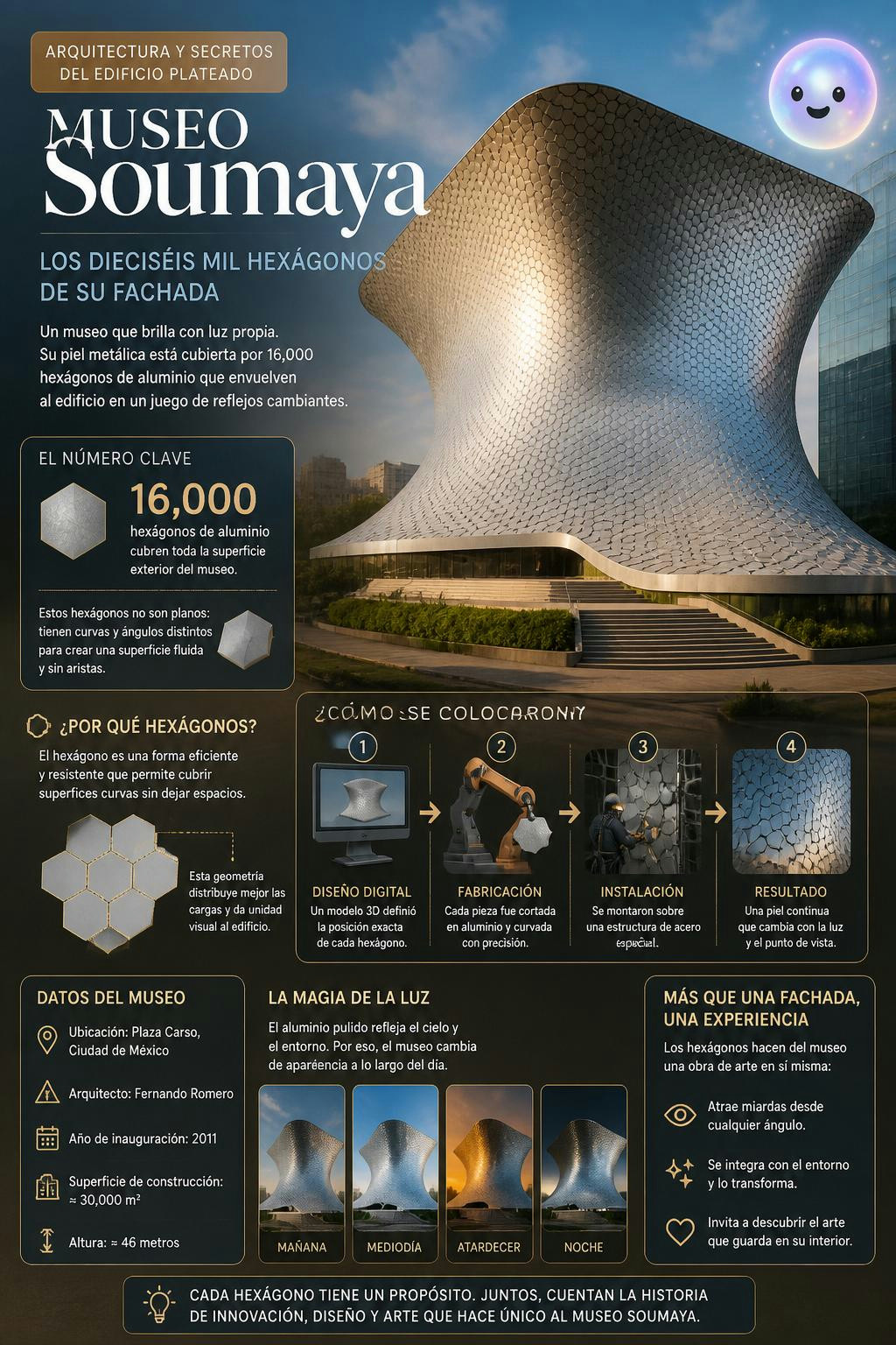 Los dieciséis mil hexágonos de su fachada