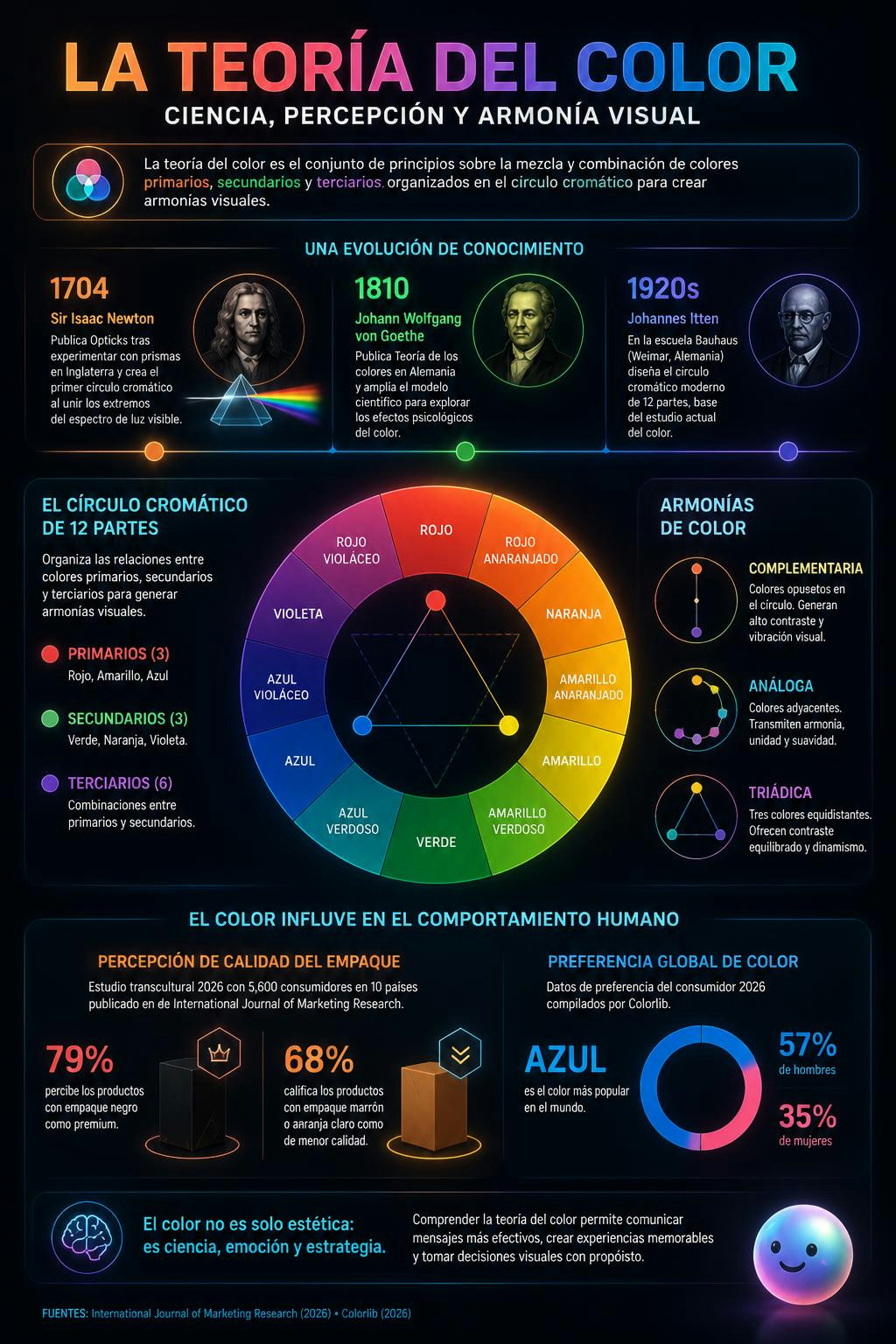 Toda la armonía visual que nos rodea nace de ordenar solo tres colores.