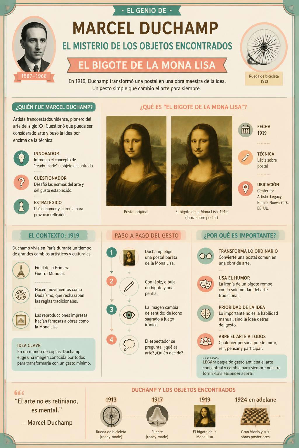 Un simple bigote en la Mona Lisa cambió para siempre nuestra idea del arte.