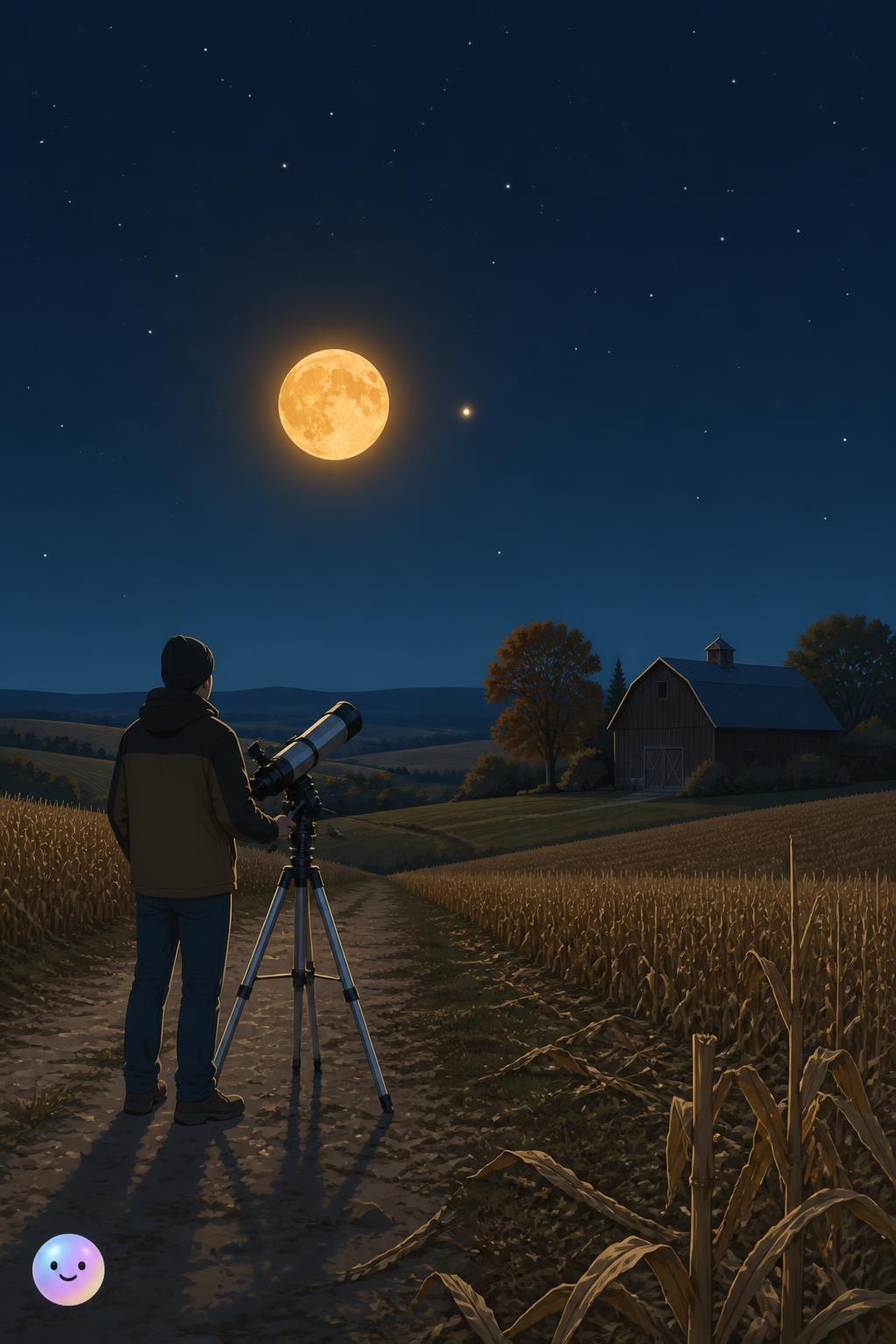 La Lune des Moissons et Saturne s'associent pour un spectacle céleste unique.