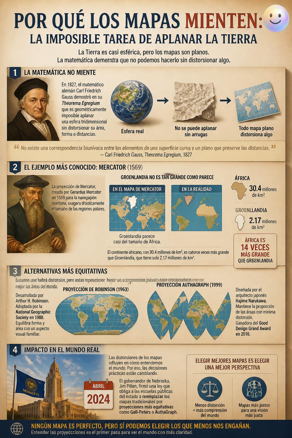 Por qué los mapas mienten: la imposible tarea de aplanar la Tierra