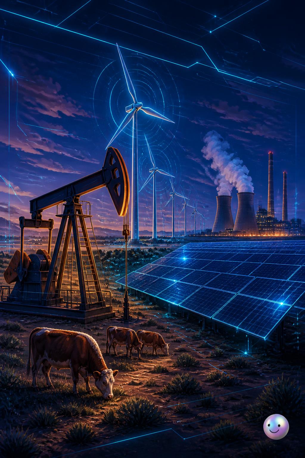 Oil and wind are actually solar energy captured during different eras of Earth's history.