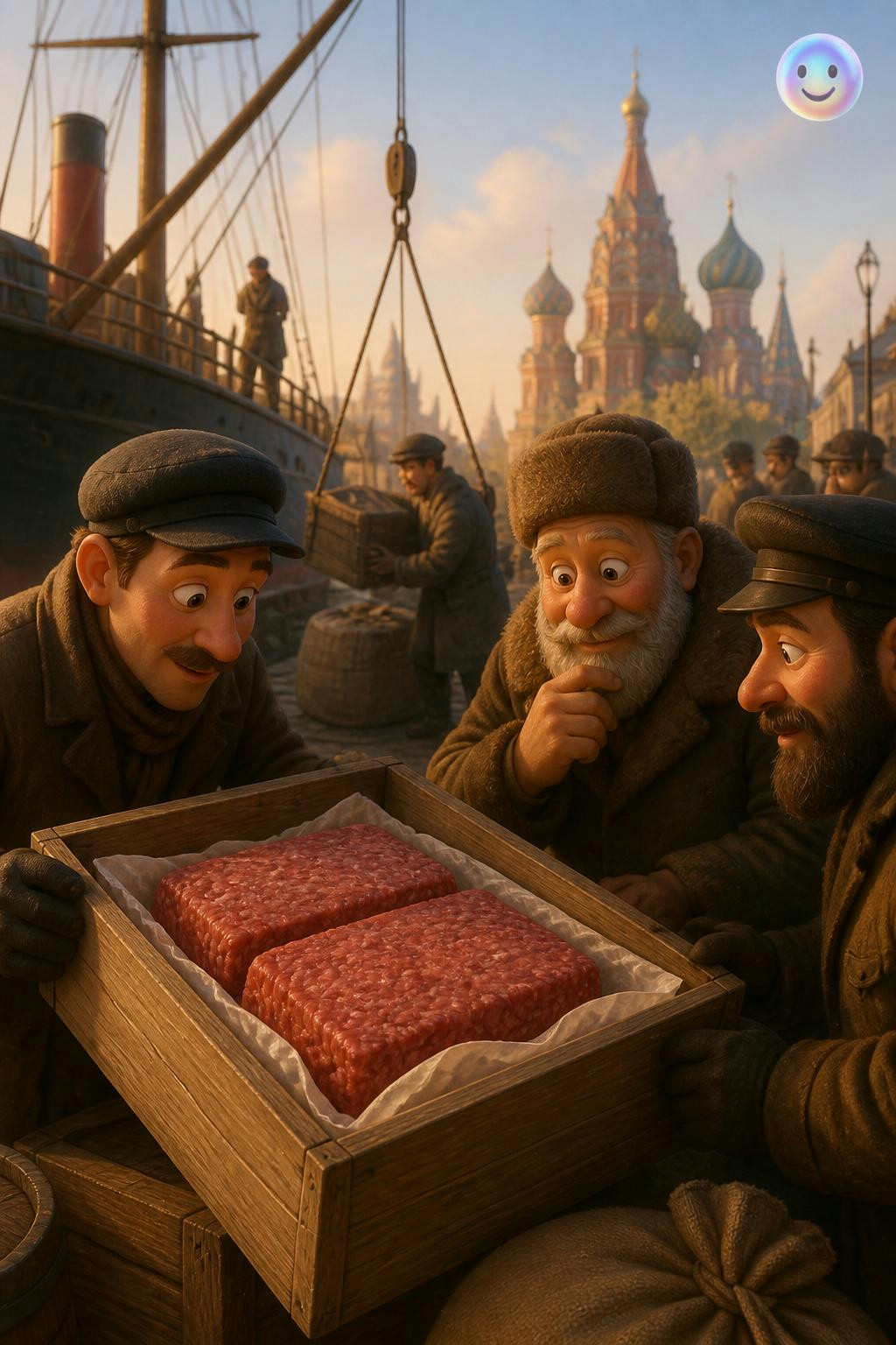 The arrival of raw minced meat in Russia