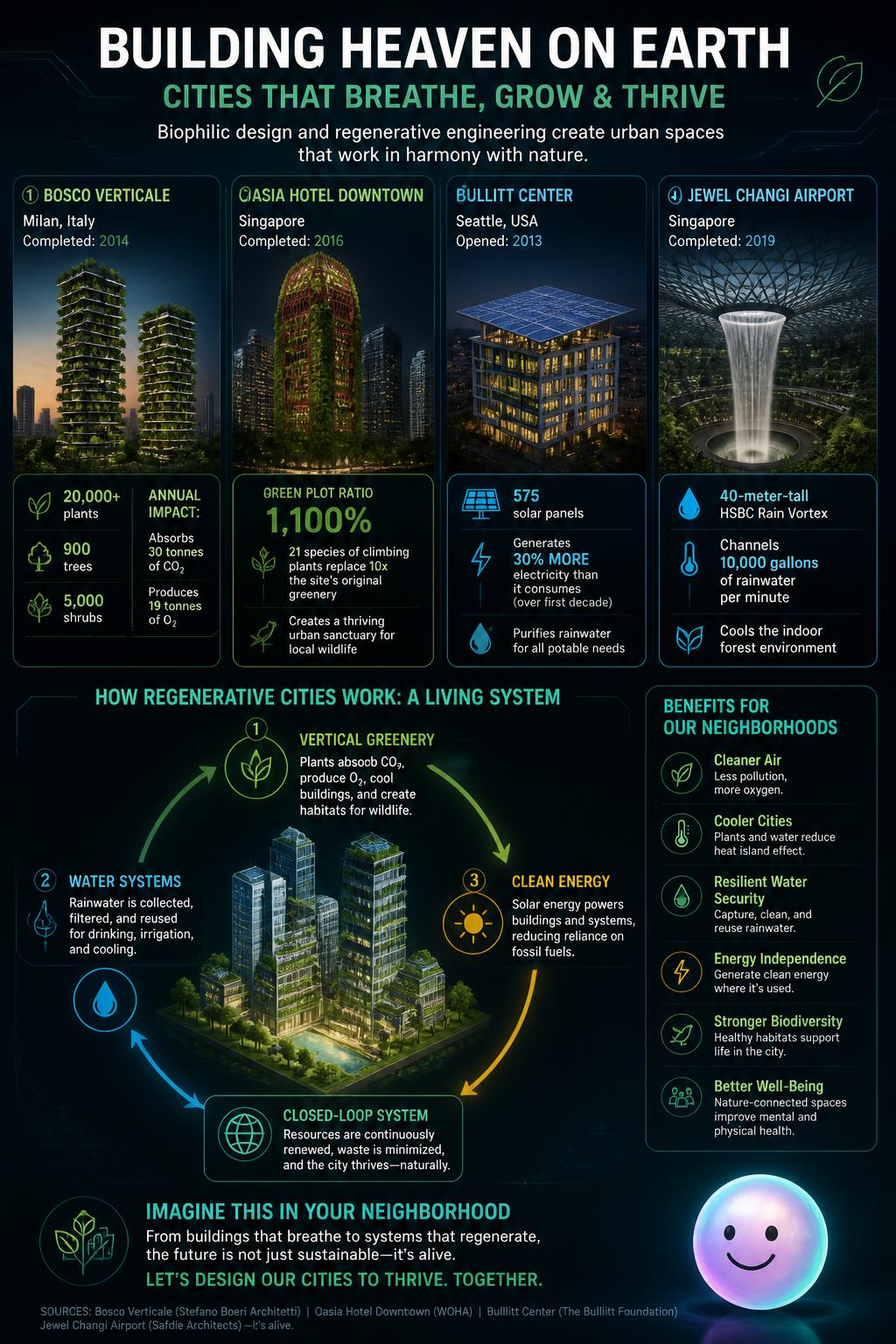 Biophilic architecture transforms future cities into living ecosystems that naturally clean the air.