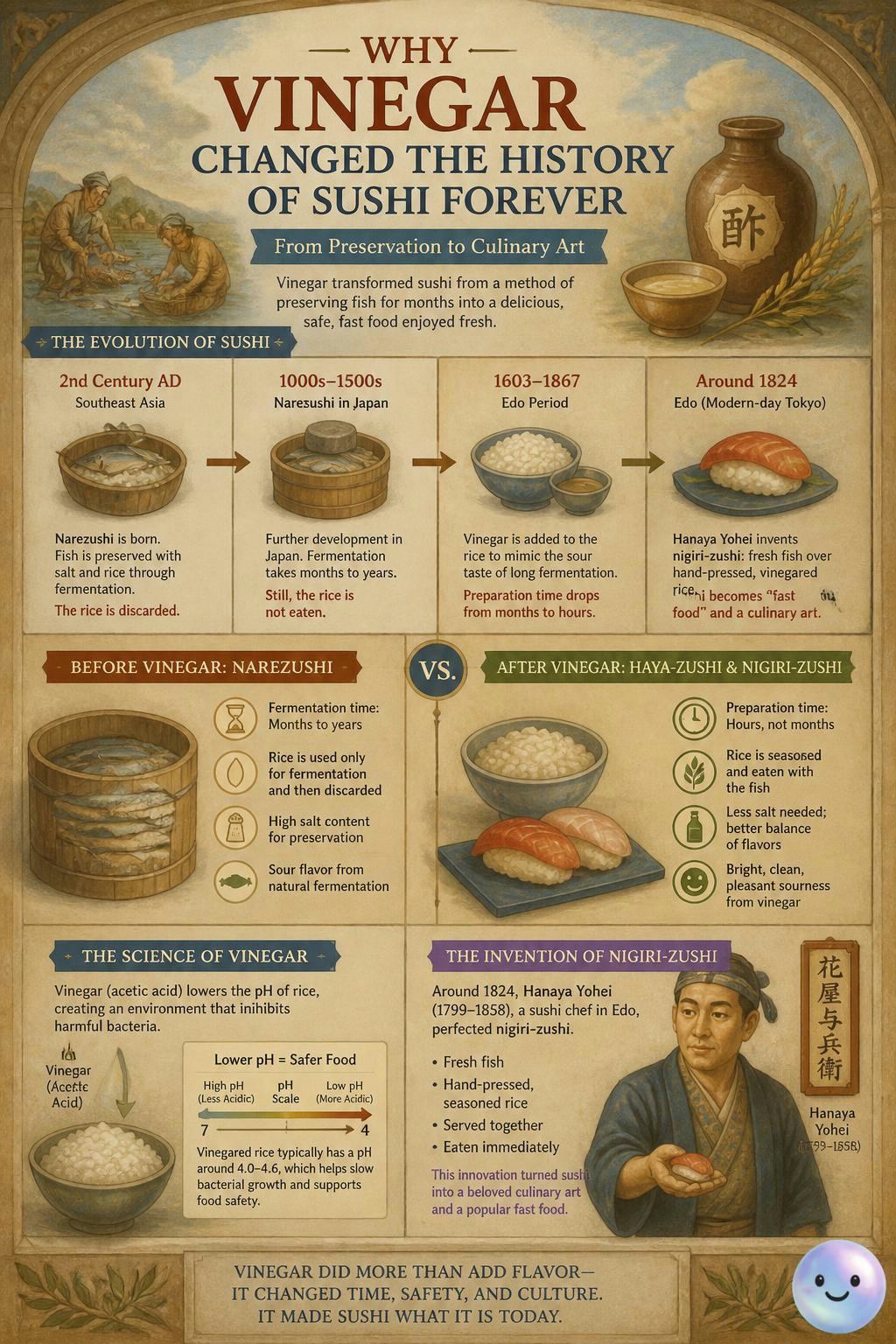 Why vinegar changed the history of sushi forever