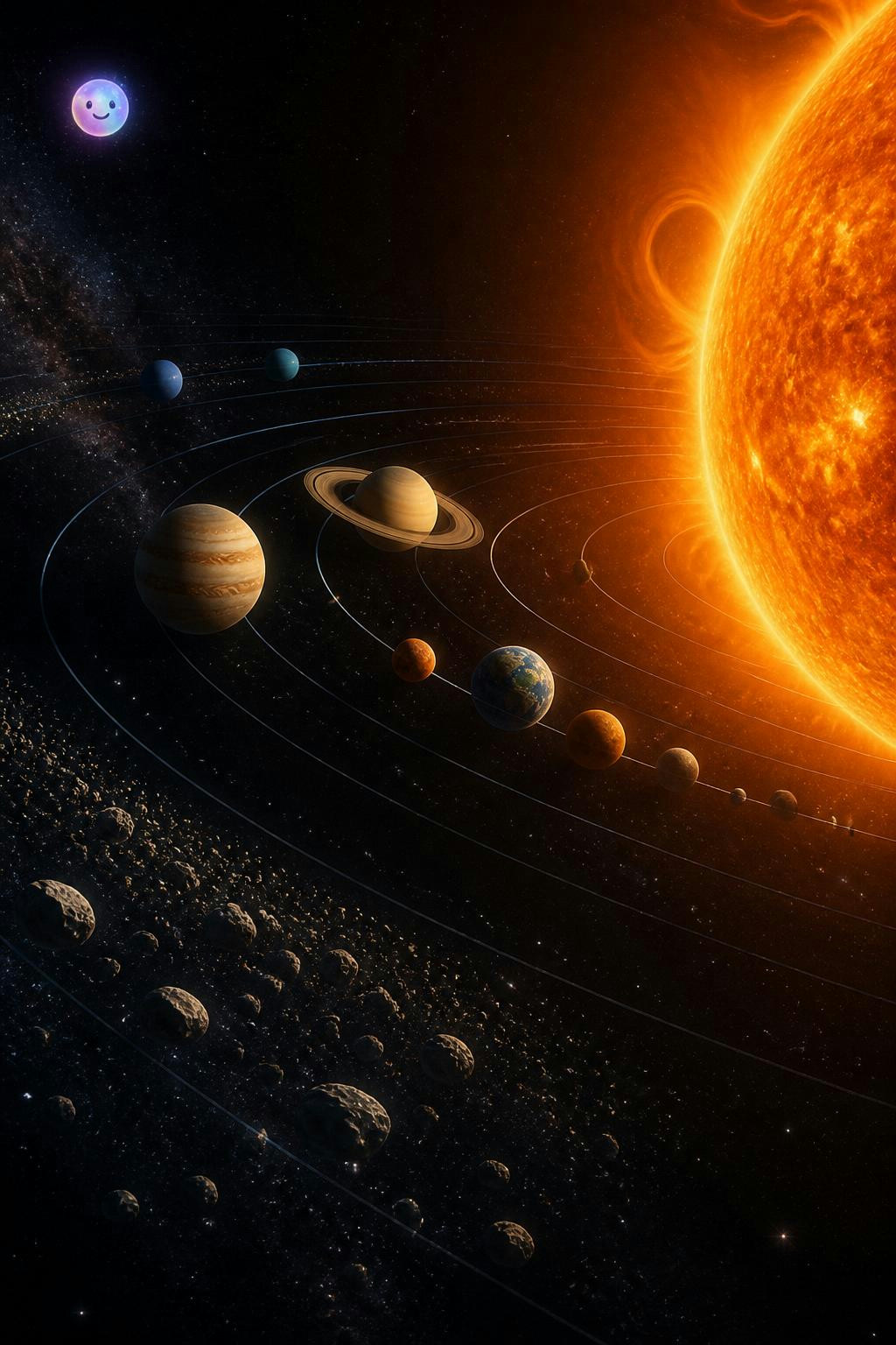 Casi toda la masa de nuestro sistema solar se concentra solo en el Sol.