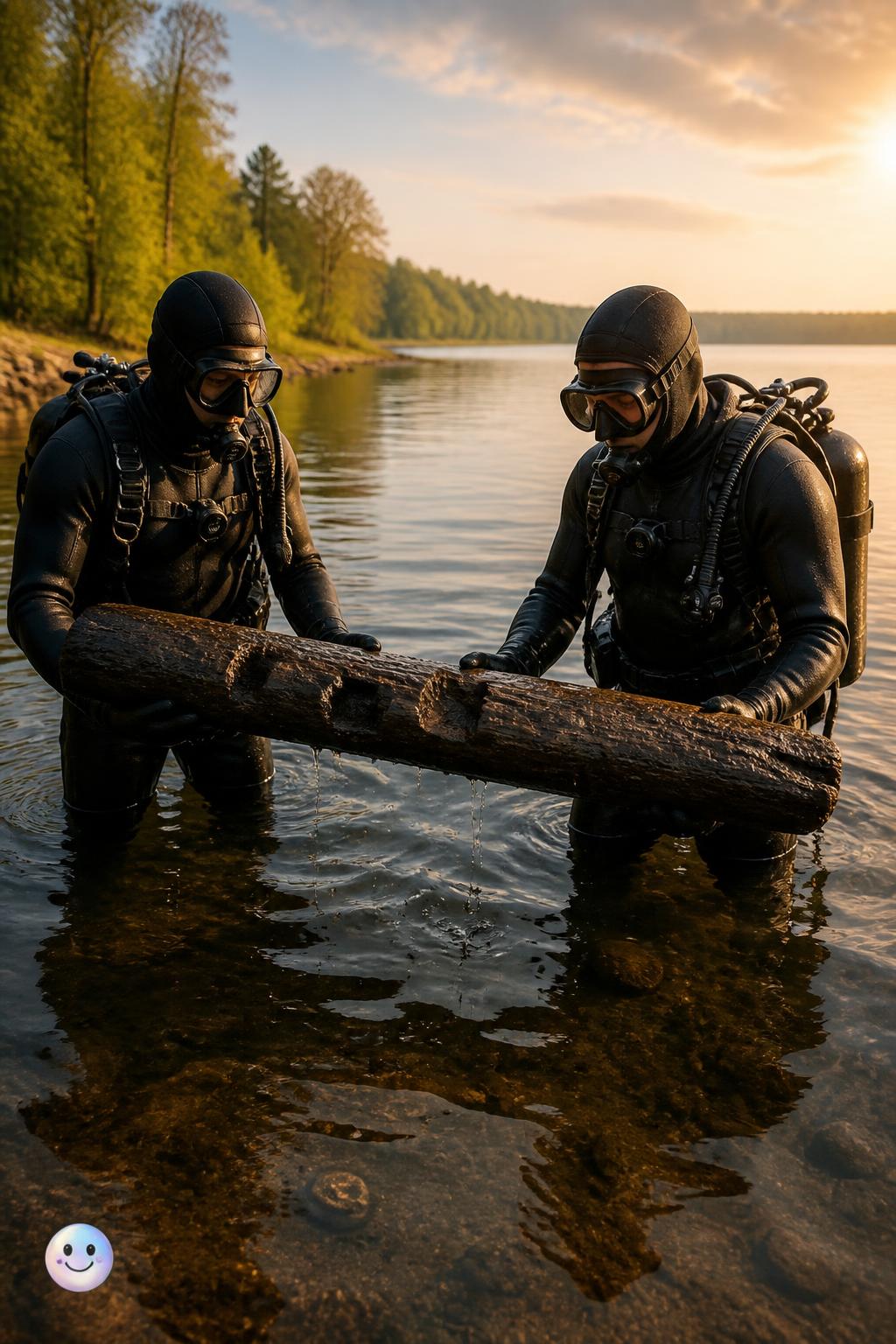 Dieses im Arendsee gefundene bearbeitete Holz ist erstaunliche 10.500 Jahre alt.