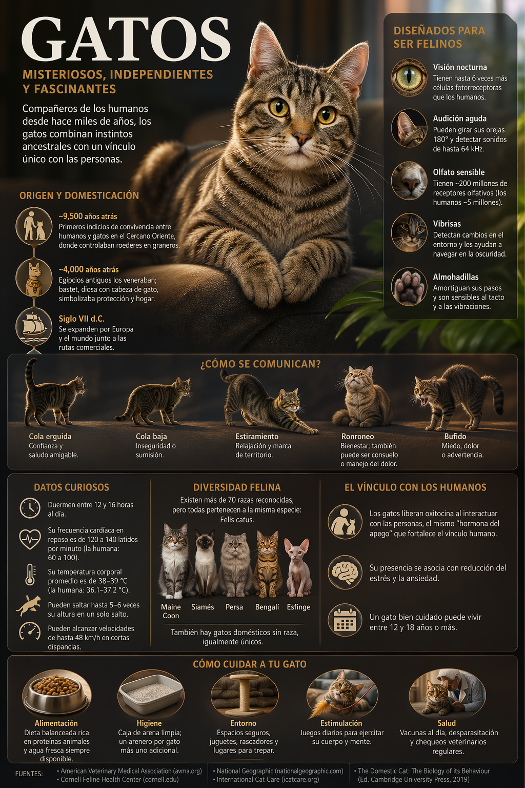 Cats can make over 100 different sounds, while dogs only have about 10.