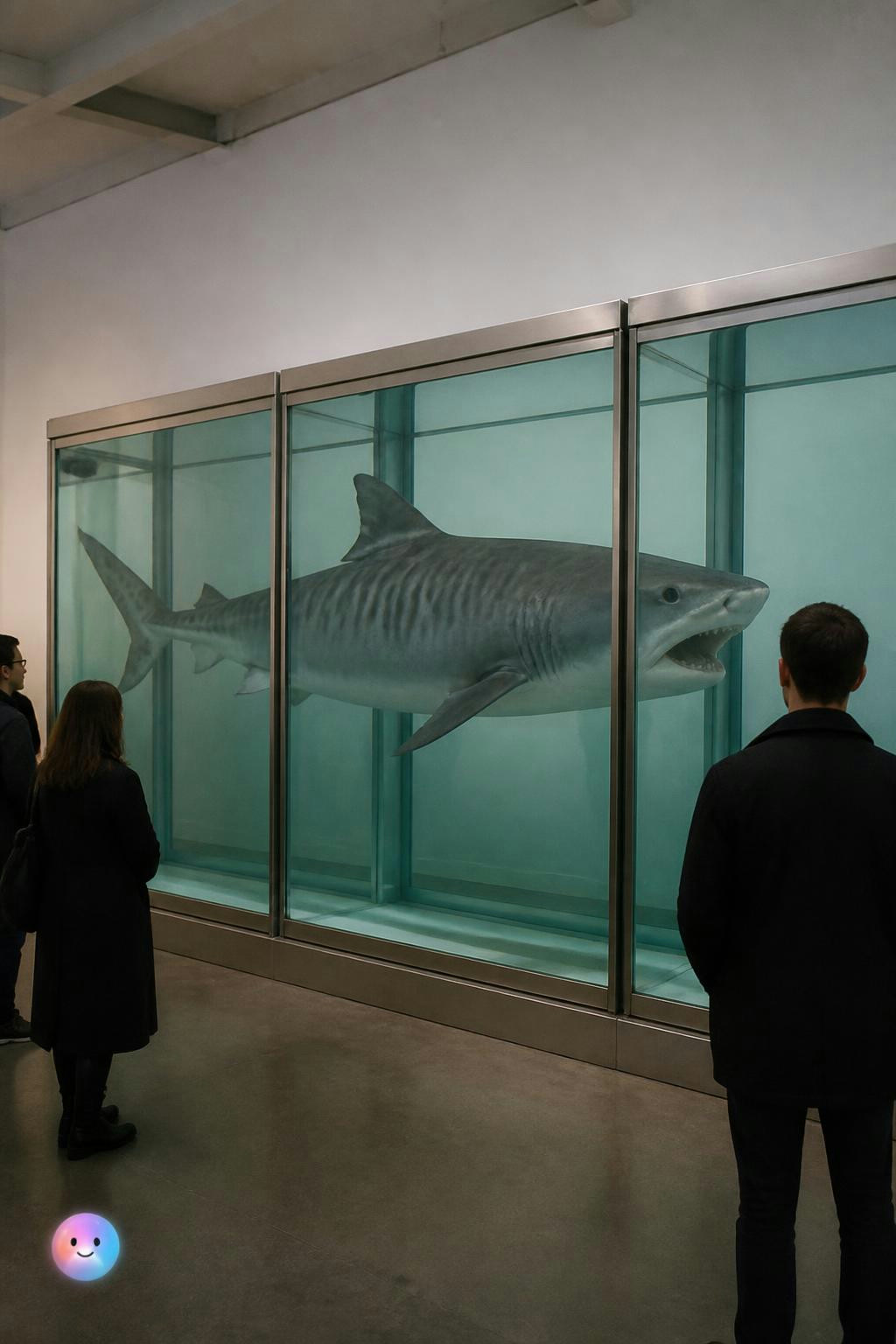 Staring at a shark frozen in glass shows how hard it is to truly grasp death.