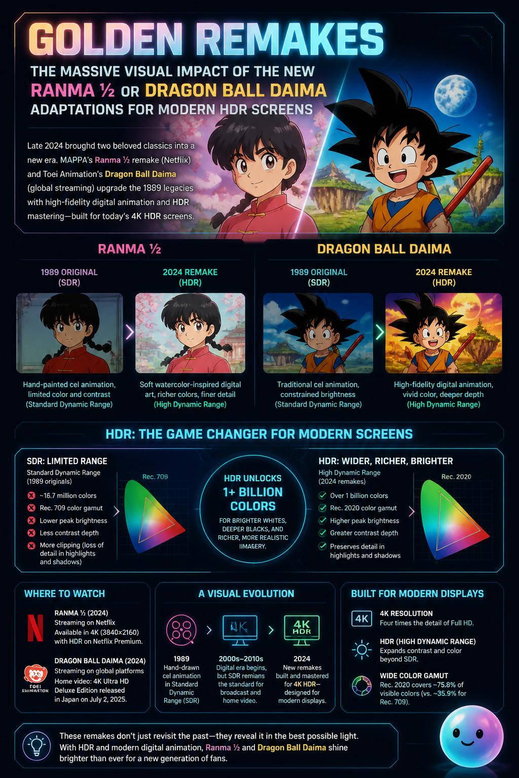 Artists are completely redesigning retro anime colors just for modern HDR.