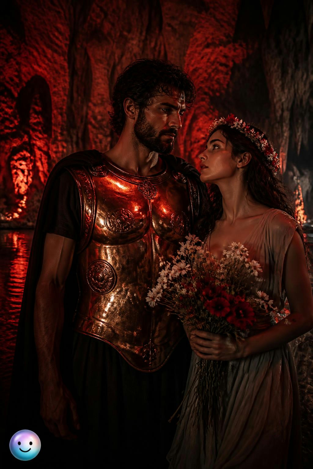 Just learned how a red glow hitting armor and petals is the key to realism.