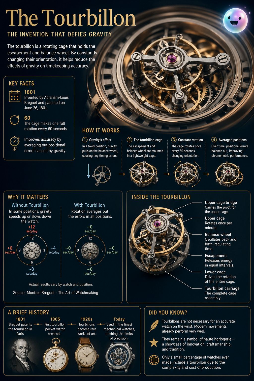 Tourbillon meğer yerçekimini yenmek için saatin içinde dönüp duruyormuş 🌀