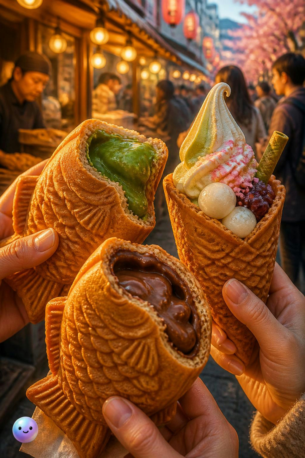 I love how classic taiyaki is being reinvented with wobbly viral fillings.