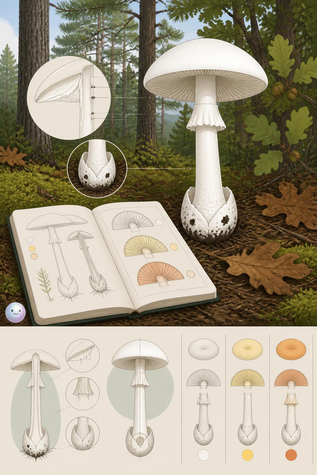 The elegant Amanita bisporigera ranks among Mexico's deadliest lookalikes despite its innocent white appearance.