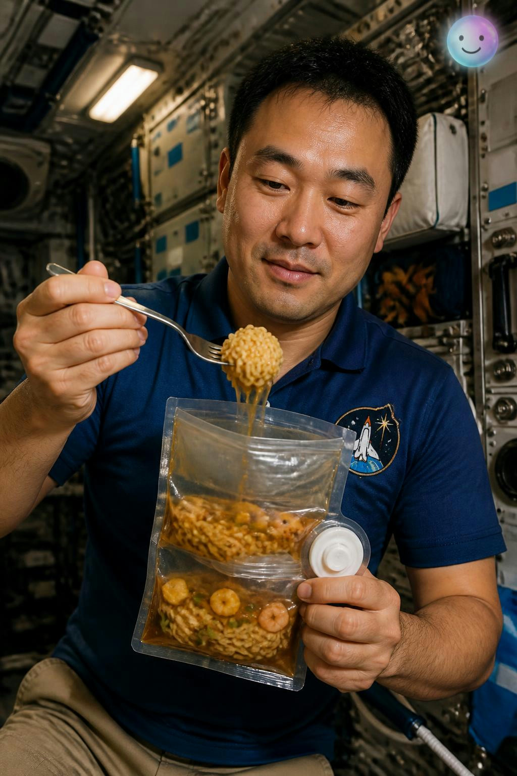 El transbordador Discovery albergó el primer consumo de ramen instantáneo espacial en 2005