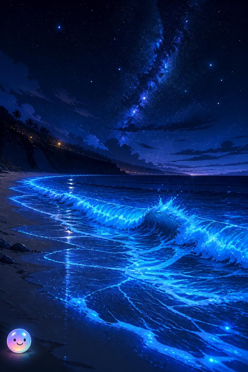 A newly discovered chemical pathway reveals how mechanical force, like crashing waves, triggers the glowing blue bioluminescence of marine plankton.