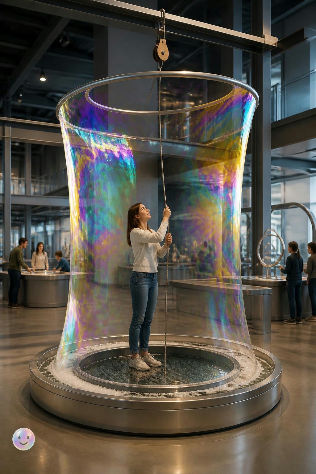 Soap bubbles instantly solve complex geometry problems by naturally minimizing their surface area.