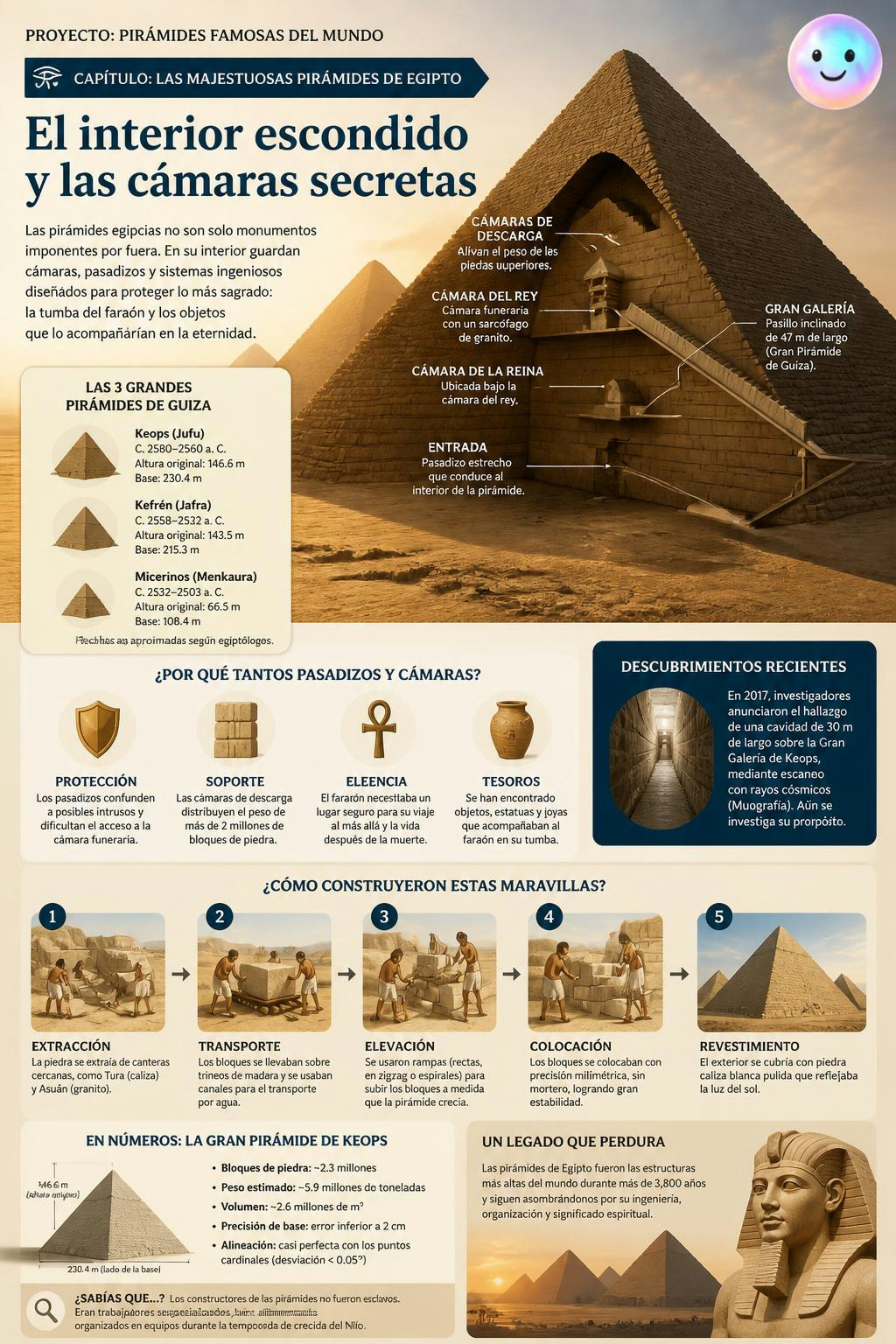 El interior de las pirámides esconde una ingeniería que aún hoy nos desafía.