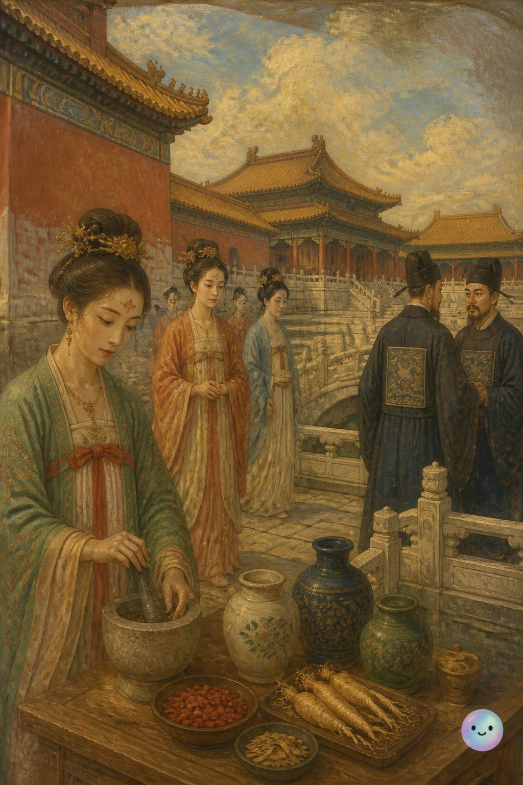 Qué loco que el Imperio de Li mezcle la estética de la China Tang y Ming.
