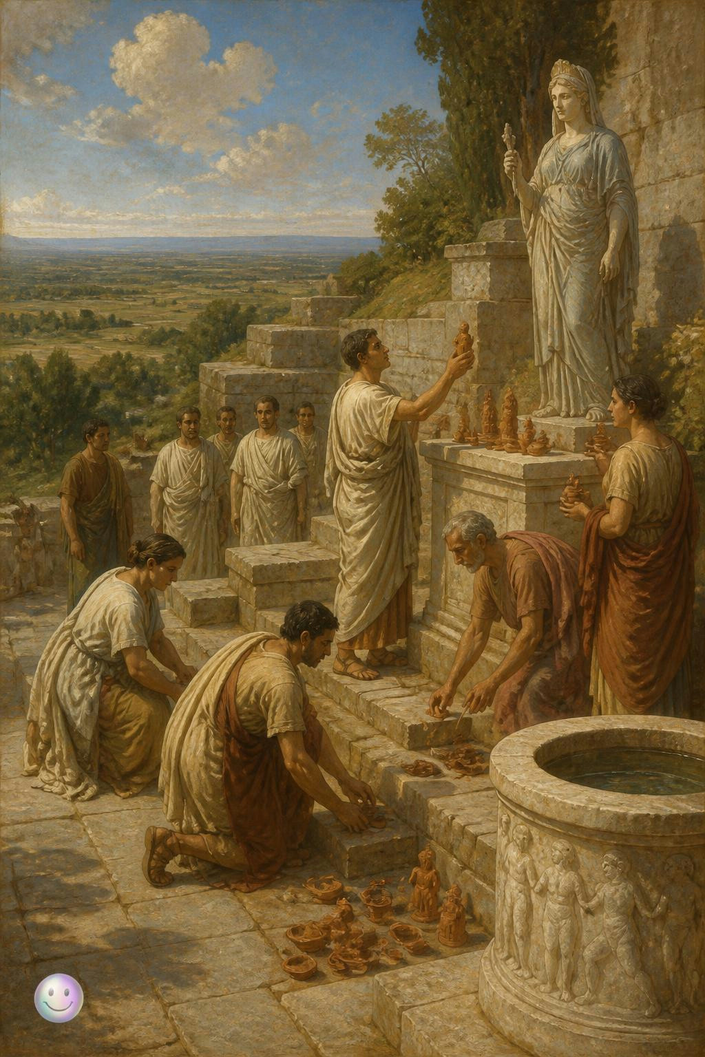 Los romanos adoptaron divinidades extranjeras en templos como el santuario de Palestrina