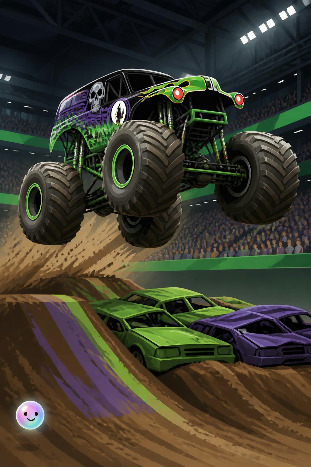 Monster trucks actually steer from the back to make those crazy tight spins.