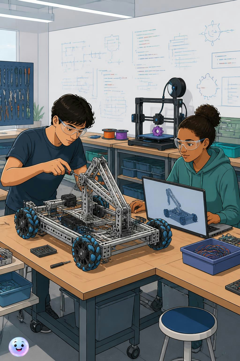 Building competition robots helps high school students master engineering and computer programming skills.