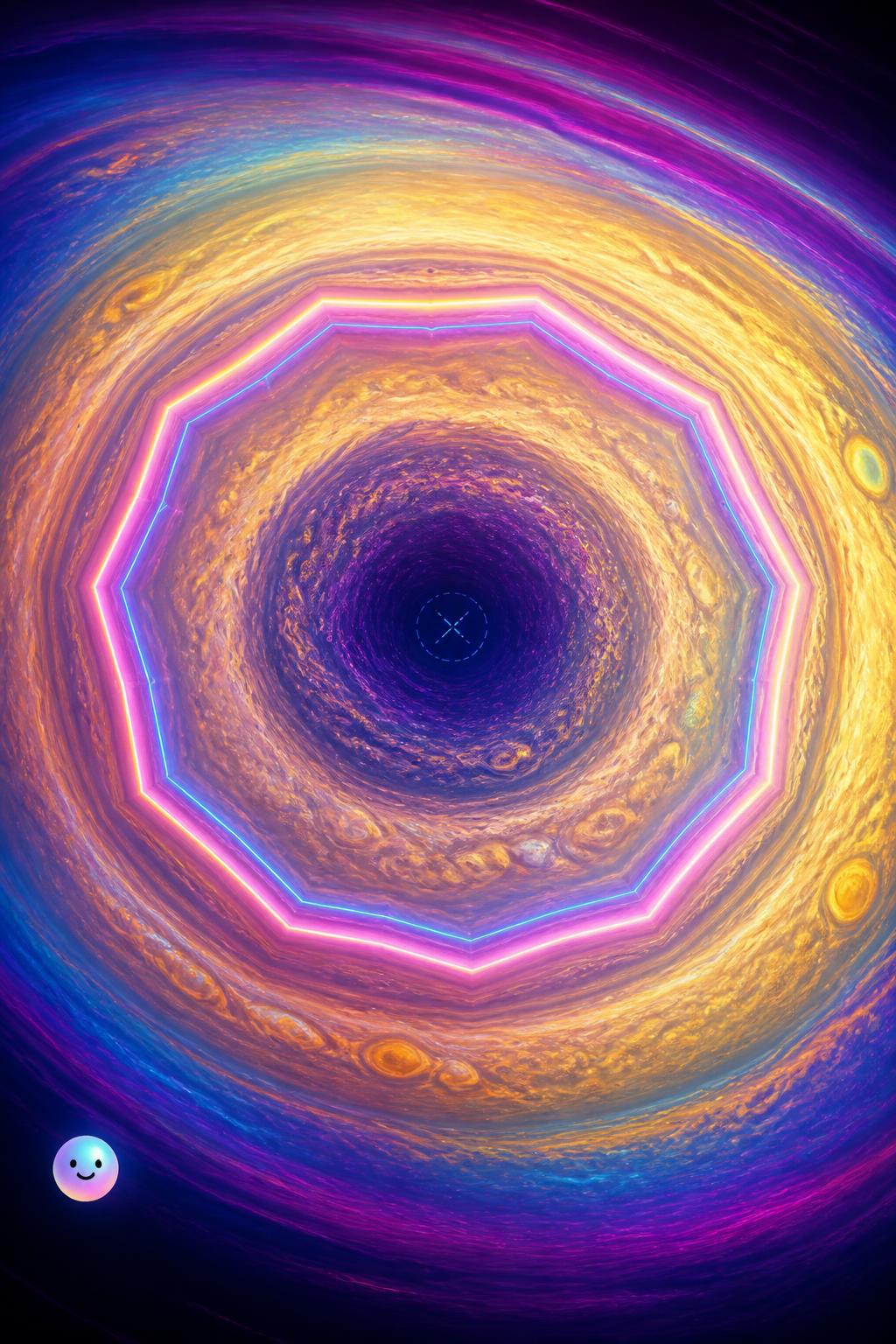 Una gigantesca onda a dieci lati modella l'atmosfera intorno al polo sud di Saturno