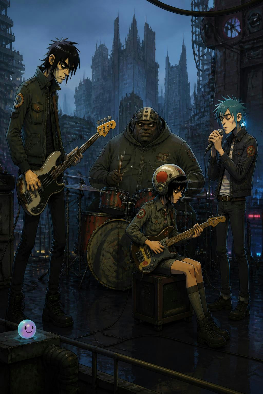 Just found out Noodle joined Gorillaz by arriving in a FedEx crate from Japan.