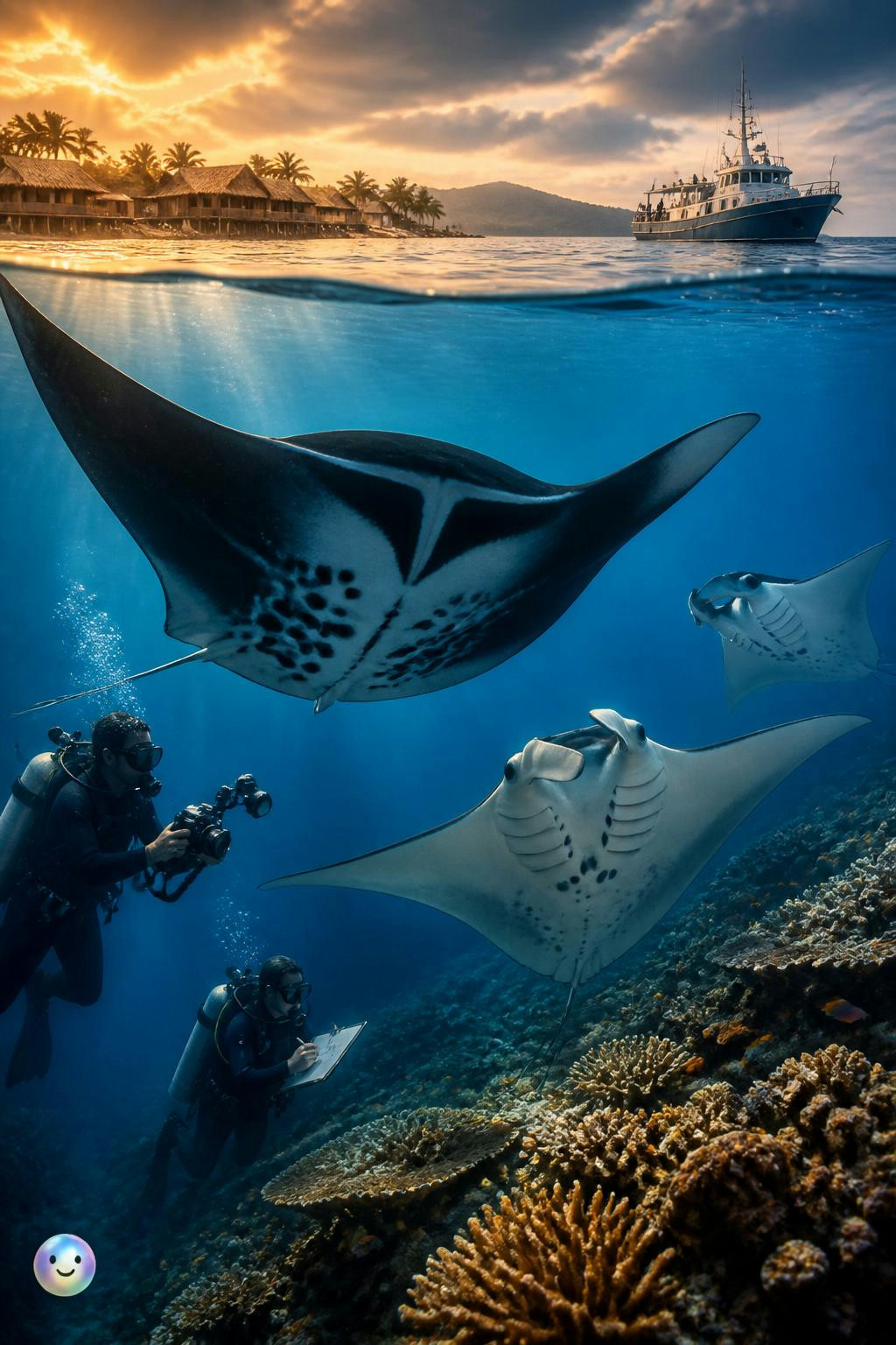 Una manta gigante cruza océanos enteros, pero la de arrecife no.