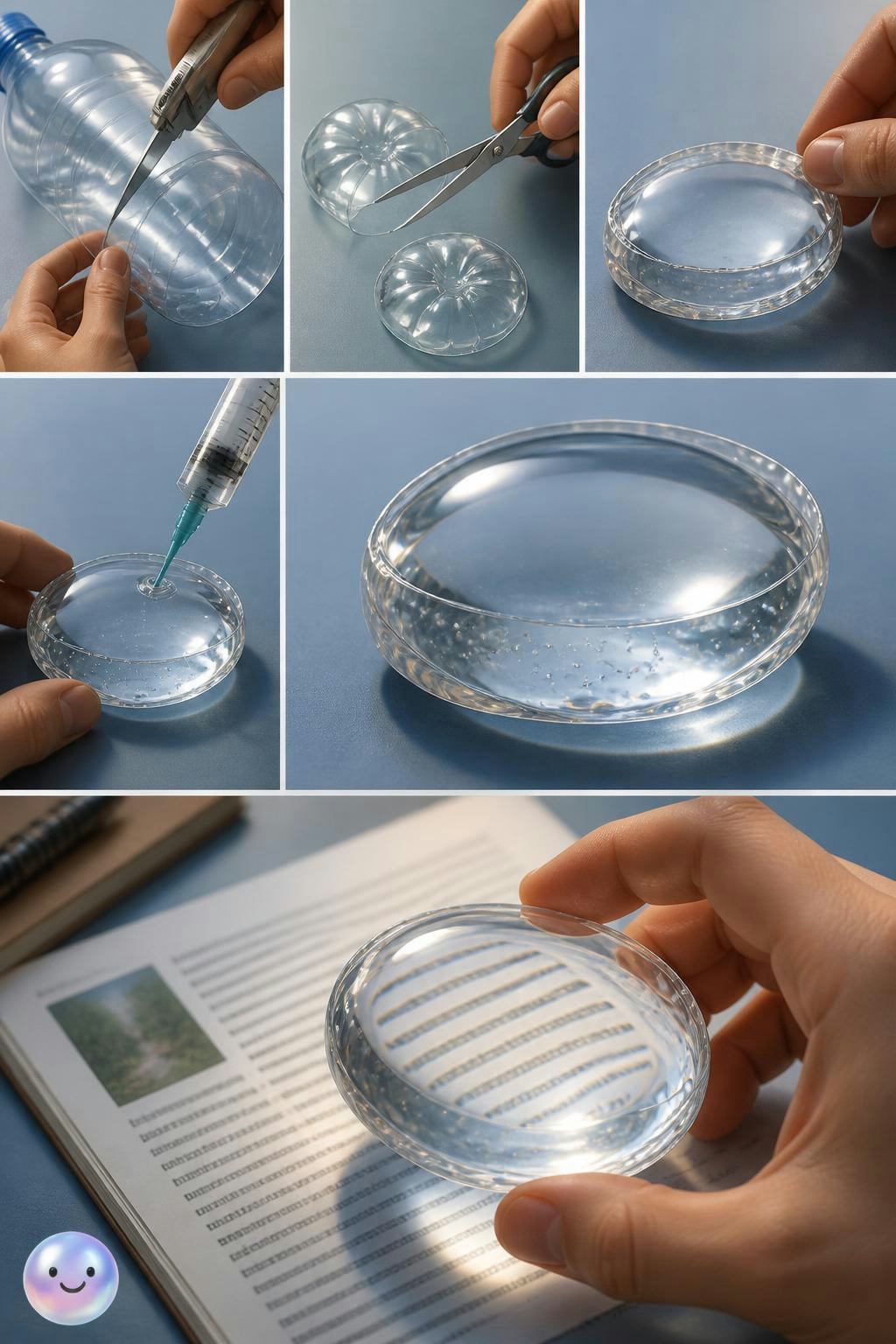 Cualquier botella con agua puede curvar la luz para crear una lupa potente.