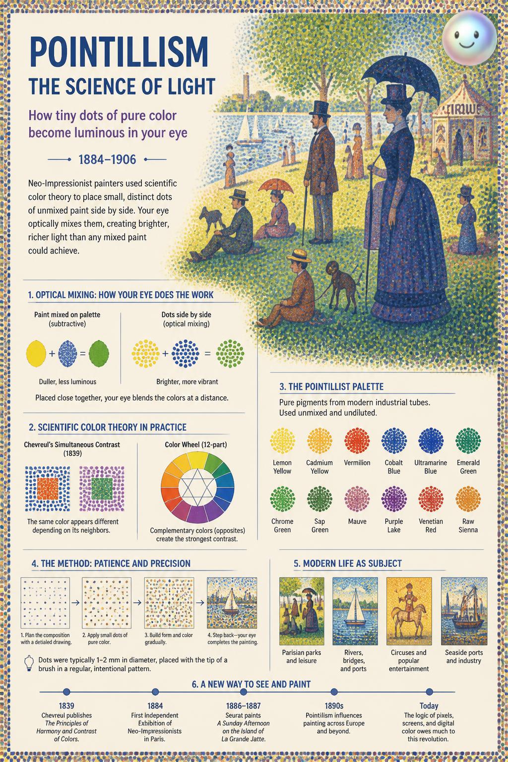 Seurat used a science hack to make our eyes mix his paint colors for him.