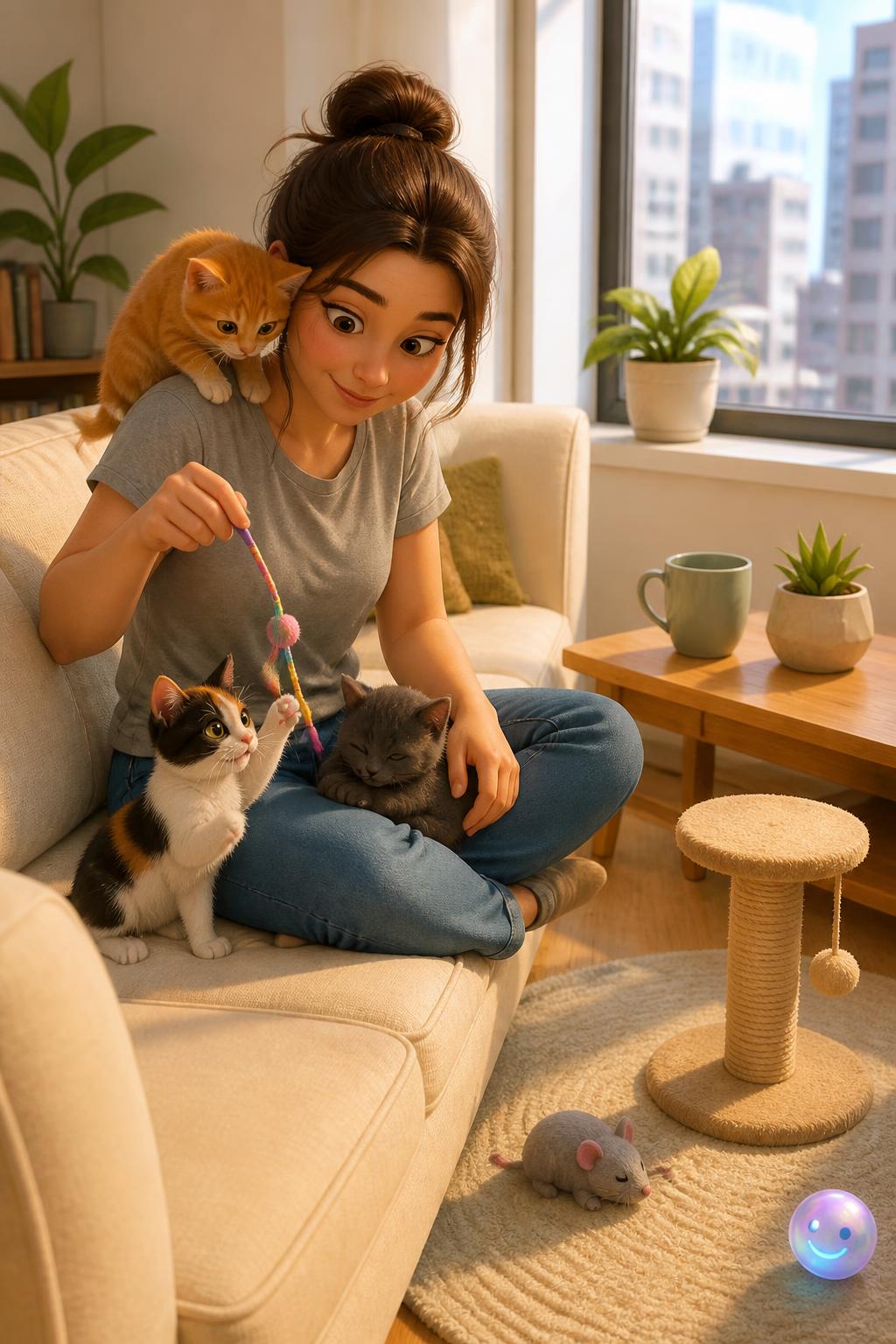 Three kittens born in the same litter can have different biological fathers