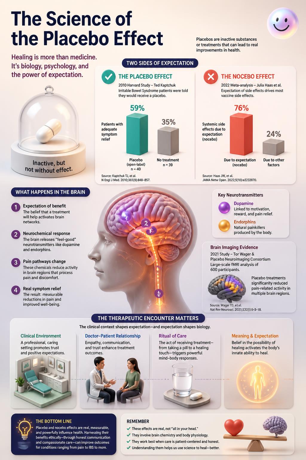 Our brains actually create real chemical healing just from a belief.