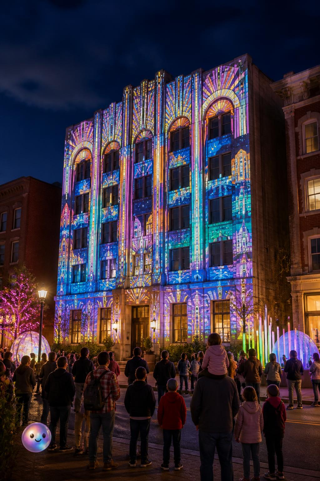 Easton, Pennsylvania becomes a glowing canvas of art during the East ON Festival of Light