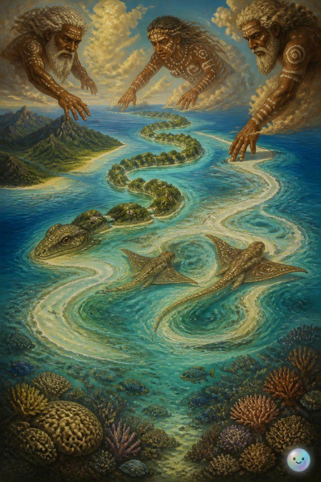Ese enorme arrecife de coral es la huella viva de espíritus ancestrales.