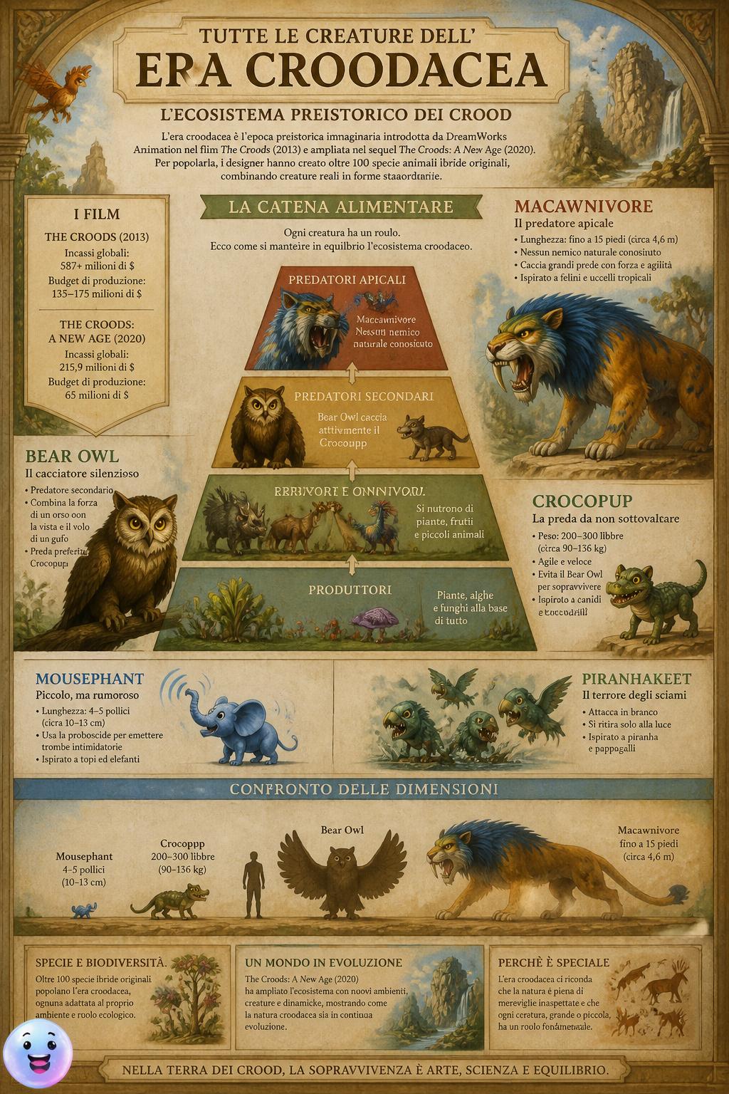 Nell'era croodacea non esistevano animali semplici, ma solo assurdi incroci tra due specie diverse.