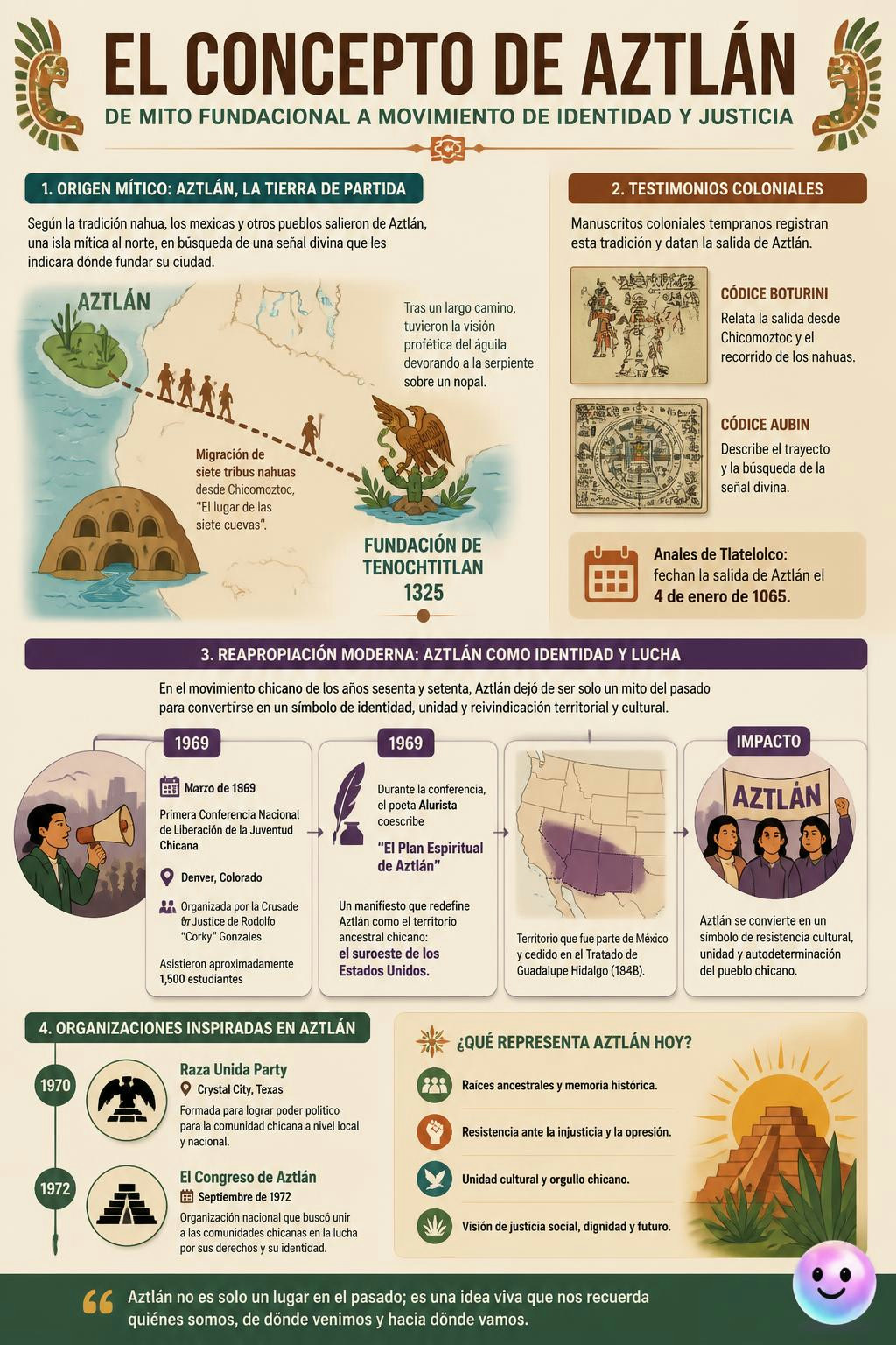 La migración mexica comenzó el cuatro de enero del año 1065.
