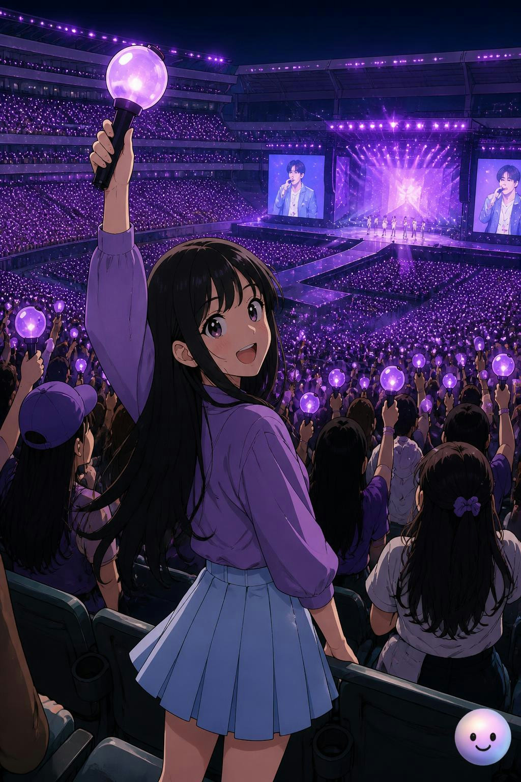 Just realized how K-pop fandoms blend so naturally with anime aesthetics.