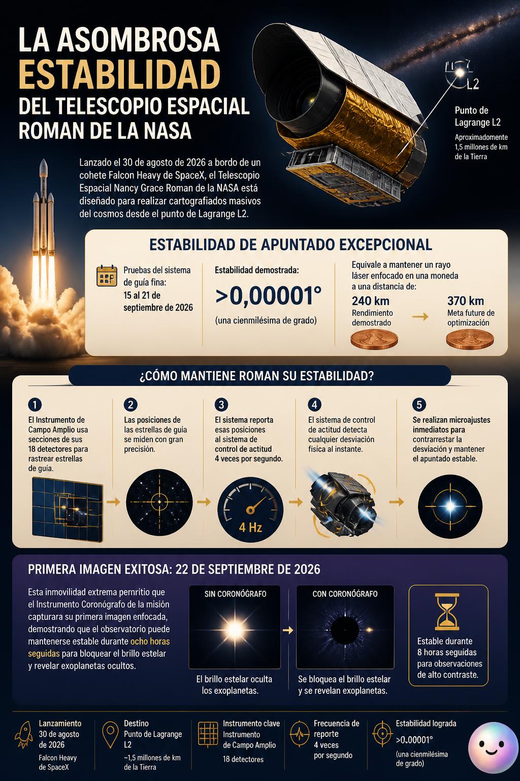 El telescopio Roman de la NASA demostró un pulso ultrapreciso en sus pruebas espaciales.